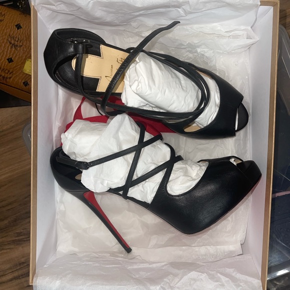 * CHRISTIAN LOUBOUTIN * BLACK HOLLY ALTA 120 LOUBS - Picture 10 of 16